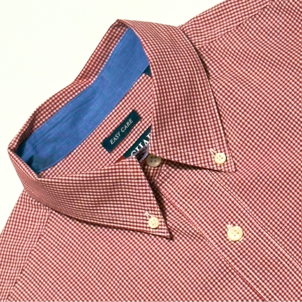 Chaps Easy Care Red Gingham Casual Button Down Shirt Men’s Size‎ M Excellent